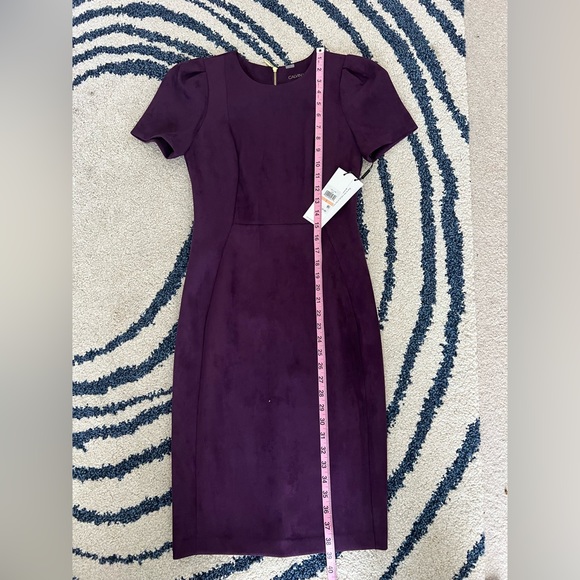 🆕 Calvin Klein Suede Dress, Knee Length, Size 2 - Picture 8 of 8